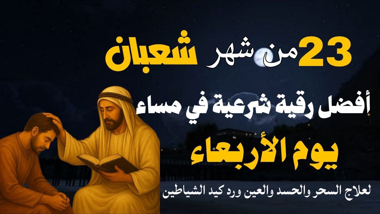 أفضل رقية شرعية في مساء يوم الأربعاء-23 من شهر شعبان لعلاج الحسد والسحر والعين وتحصين البيت والأولاد