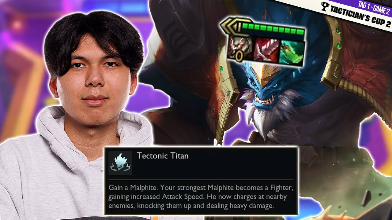Wet Jungler mit Malphite Hero Augment! | TFT Tactician's Cup 2 Tag 1 Game 2