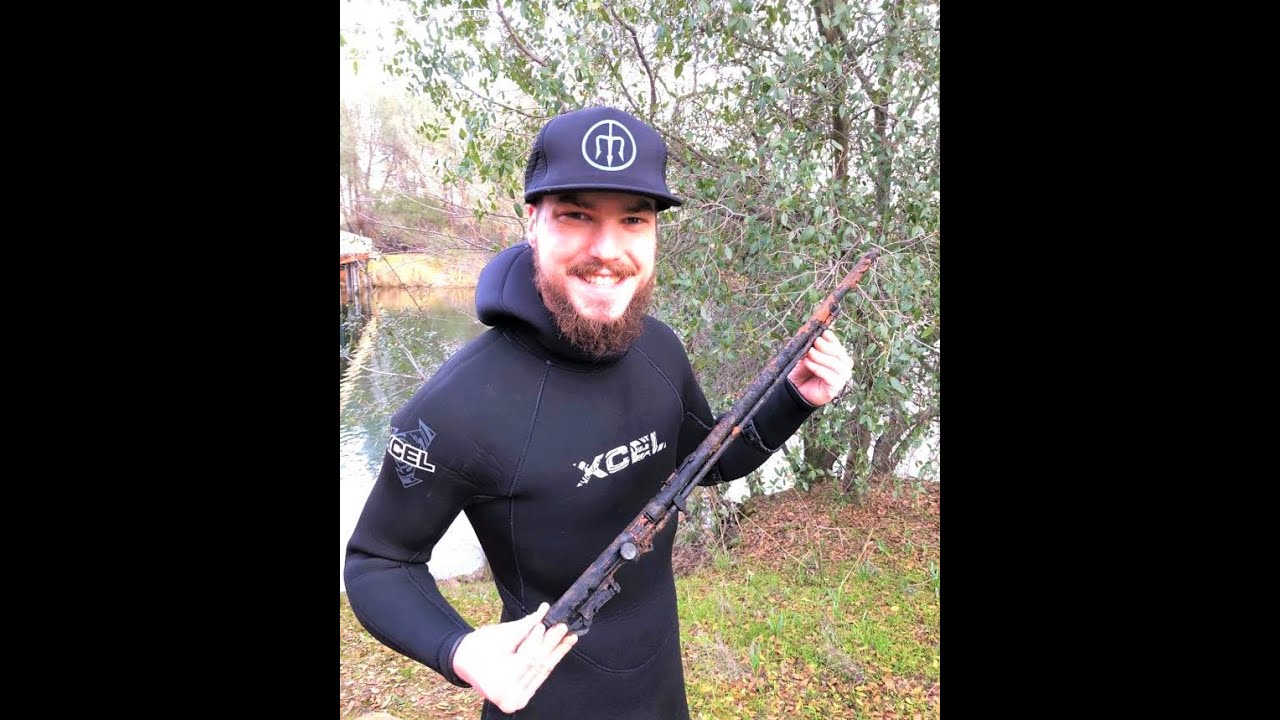 Found my 1st gun while diving for treasure under an old bridge at Lake Natoma! (Park Rangers Called)