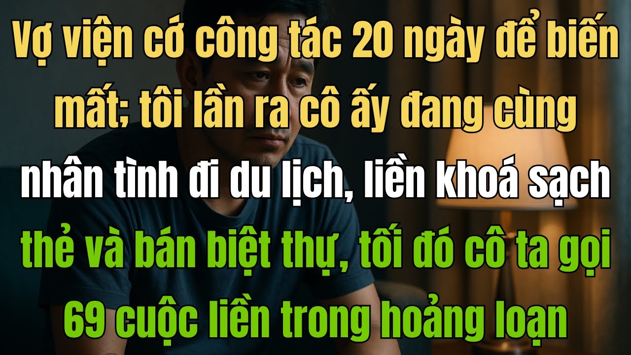 Vợ Nói Công Tác 20 Ngày Rồi Biến Mất – Tôi Đau Đớn Khi Biết Sự Thật Phía Sau!