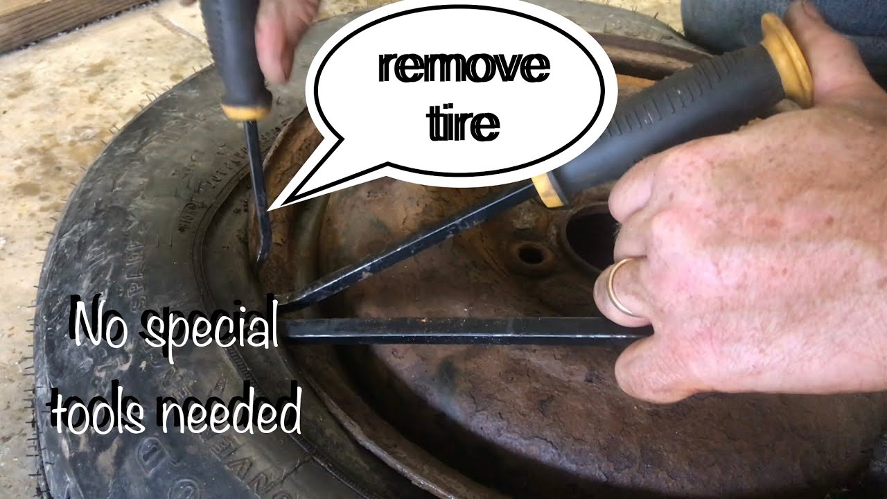 &ldquo;remove car tire from rim&rdquo; WITHOUT special tools (reinstall tire) breaking bead