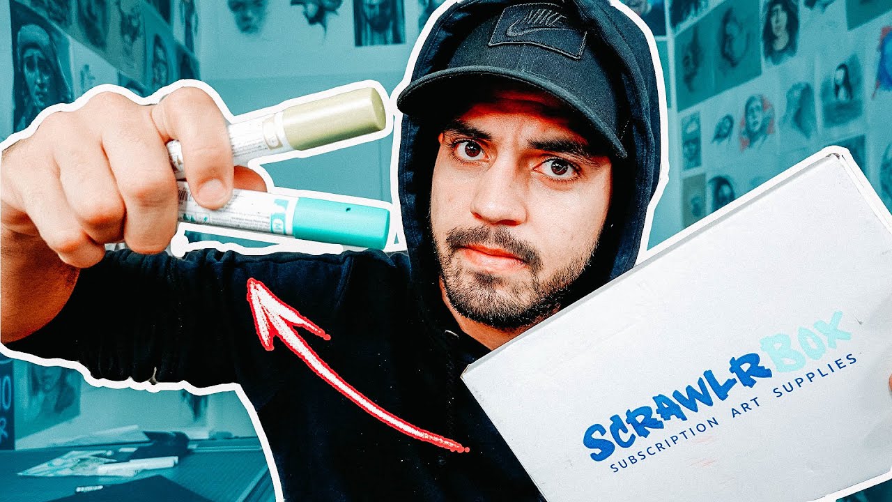 Hago UN DIBUJO CON SOLO DOS COLORES | Scrawlrbox Unboxing