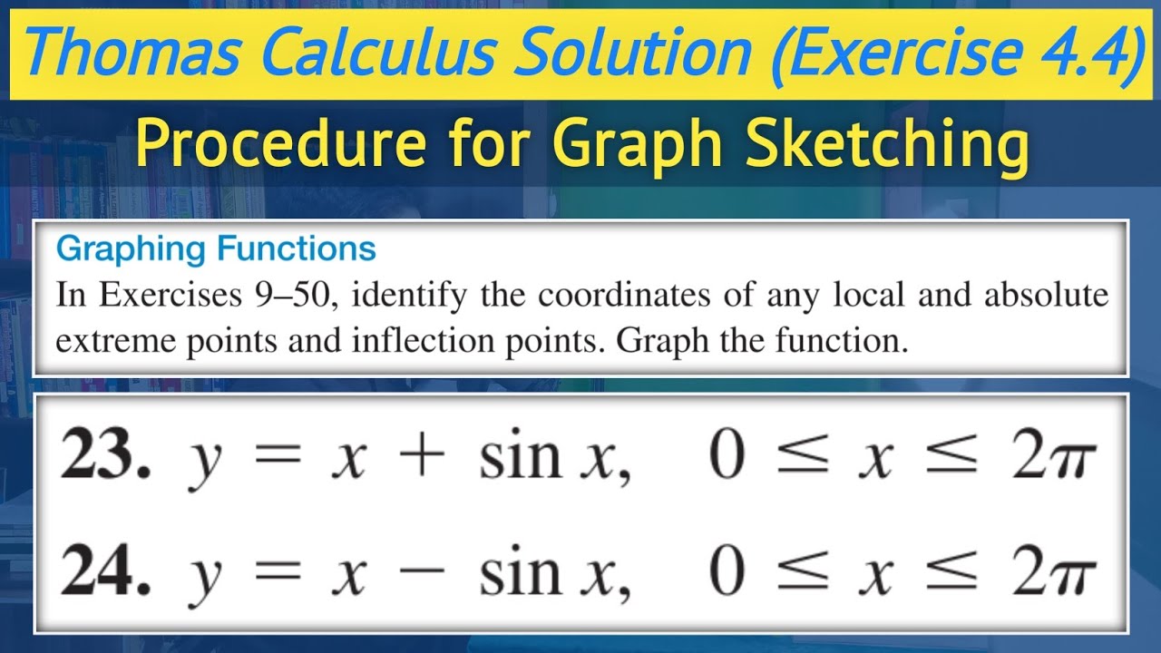 Thomas calculus solution exercise 4.4 Q23 and Q24 | Procedure for Graphing Functions || Lec 55