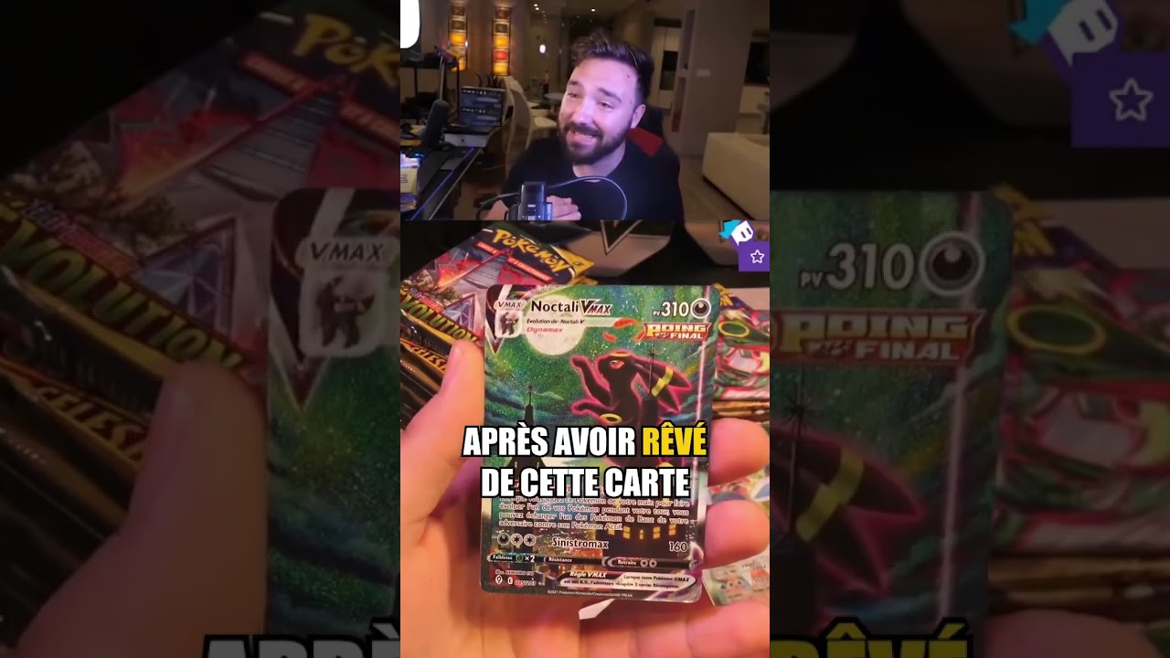 OUVERTURE DE LA CARTE POKEMON DE ME R&Ecirc;VES ! #shorts #davidlafargepokemon