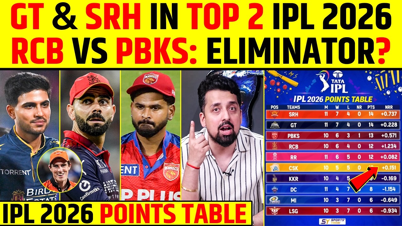 GT & SRH IN TOP 2 IPL 2026, RCB VS PBKS: ELIMINATOR? IPL 2026 POINTS TABLE UPDATE | #gtvssrh #ipl