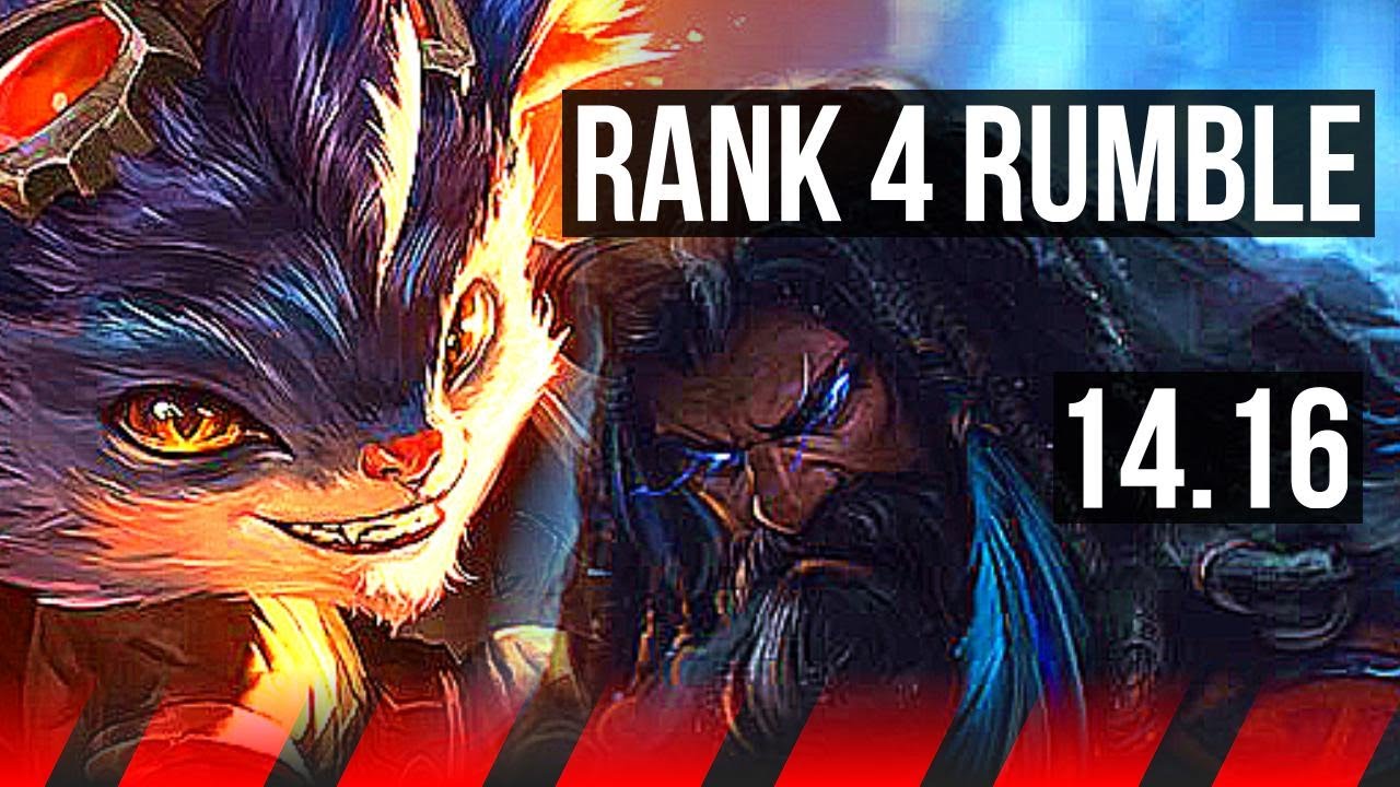 RUMBLE vs UDYR (TOP) | Rank 4 Rumble, 4k comeback, 43k DMG, Dominating | BR Challenger | 14.16