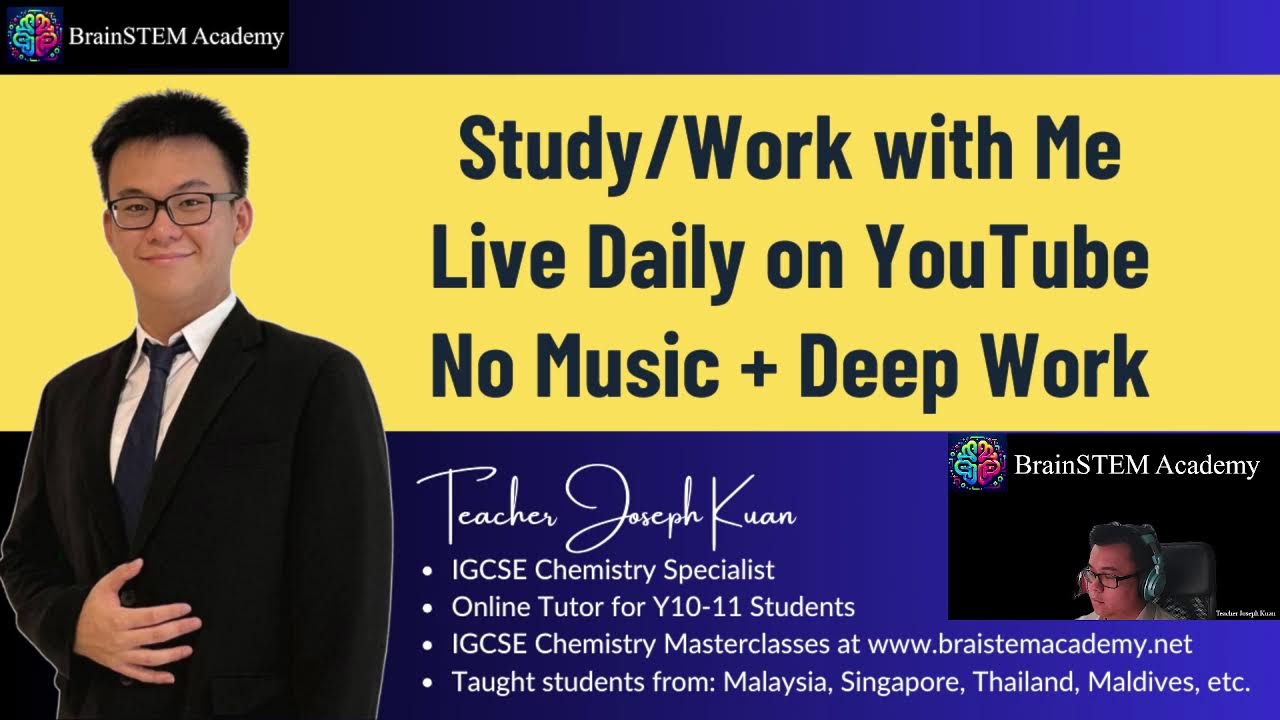 Study With Me (Day 566) | Focus Session | Teacher Joseph Kuan - IGCSE Chemistry Specialist