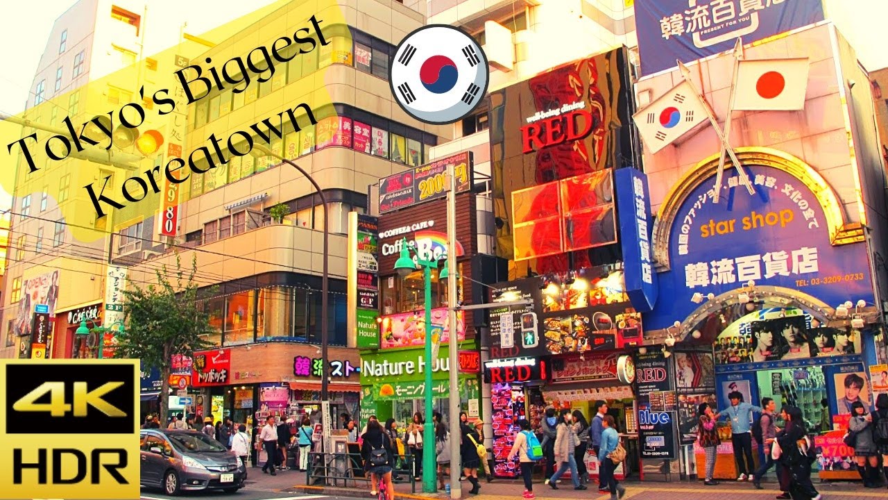 Walk To Shin Okubo The Korean Town In Tokyo - 4K
