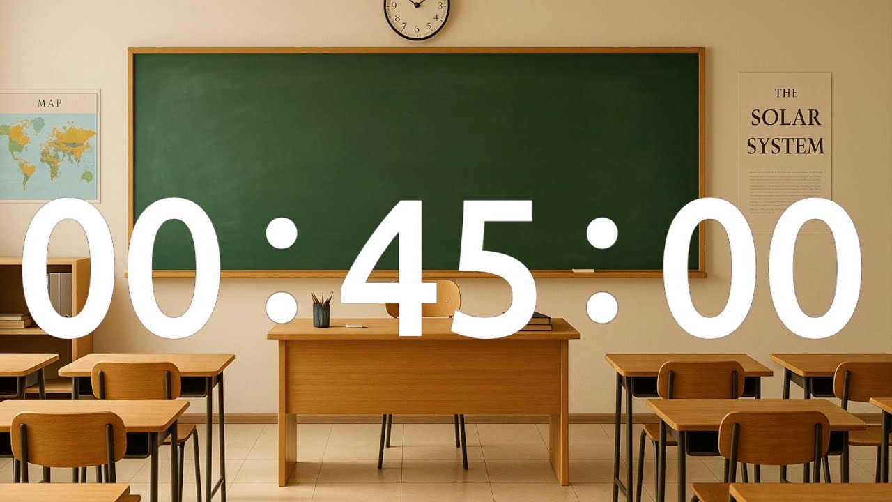 CLASSROOM TIMER 45 MINUTES | ESCAPE ROOM TIMER