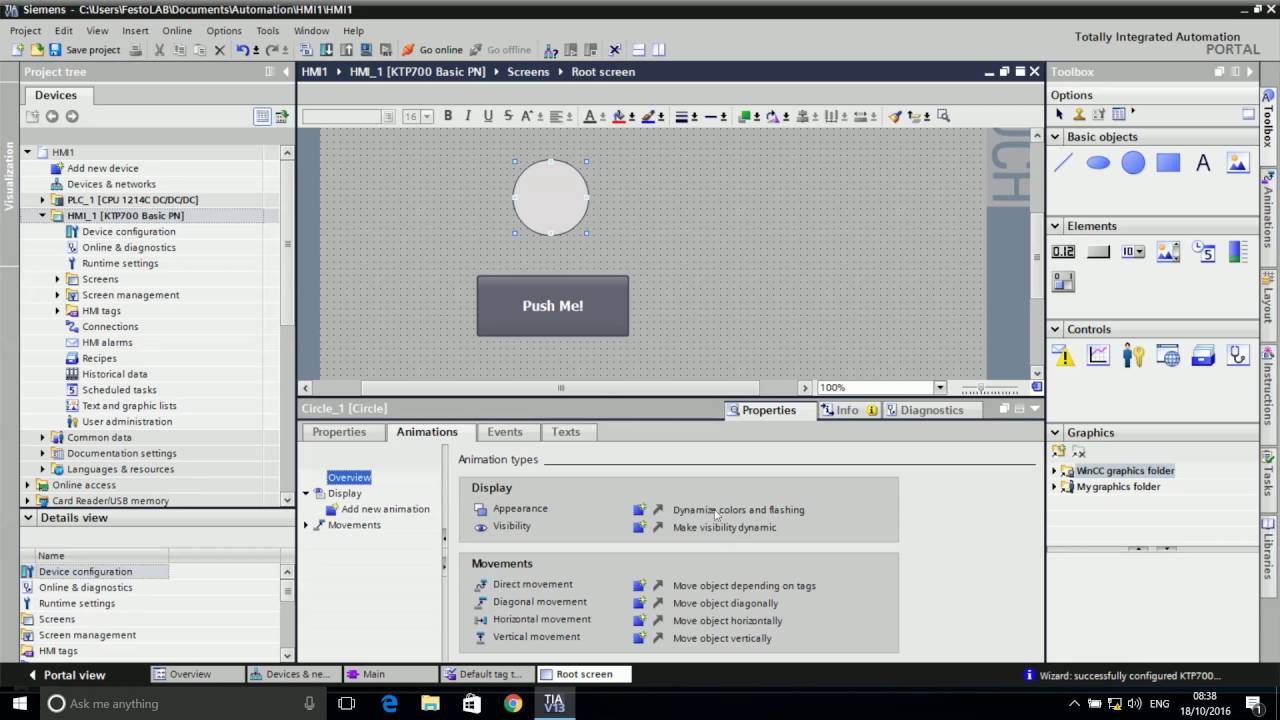 TIA Portal Siemens S7 1200 - HMI Setup