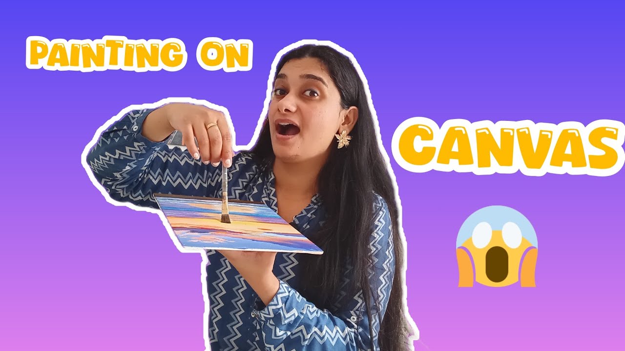 Painting on Canvas |  Canvas Painting 🎀🌅✨️