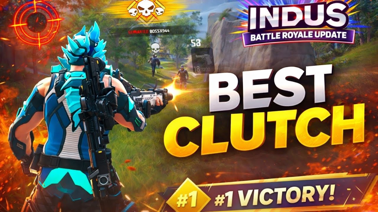 1️⃣ INSANE CLUTCH 😱 | INDUS BATTLE ROYALE UPDATE | 1v4 PRO RUSH GAMEPLAY 🔥 