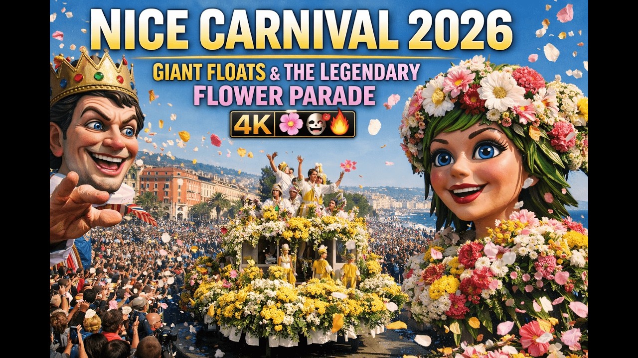 NICE CARNIVAL 2026 — GIANT FLOATS & THE LEGENDARY FLOWER PARADE (4K HDR) 🌸🎭🔥