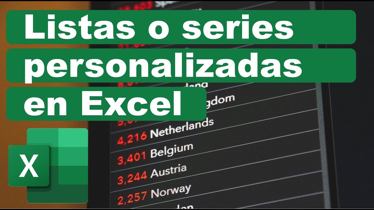 🛠 Configurar listas o series personalizadas en Excel