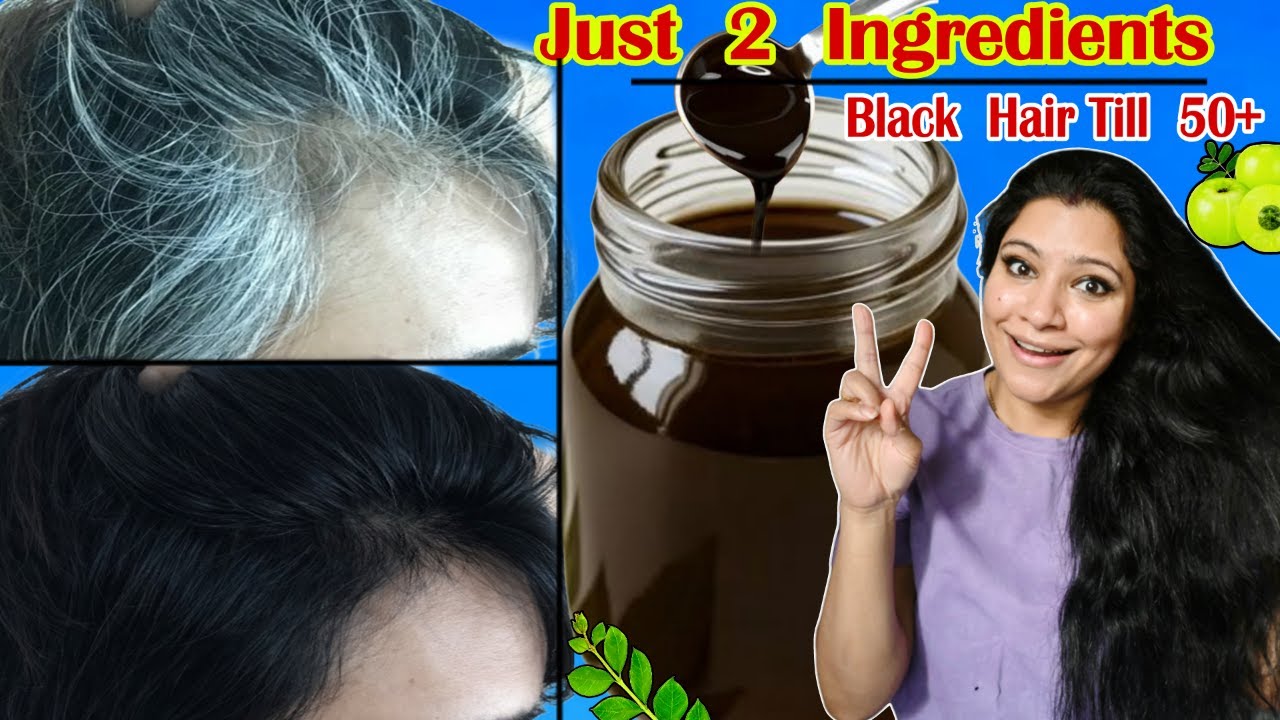 Just 2 Ingredients To Make Hair Black Naturally Till 50+ & Reverse Premature Greying ।Garima Singh