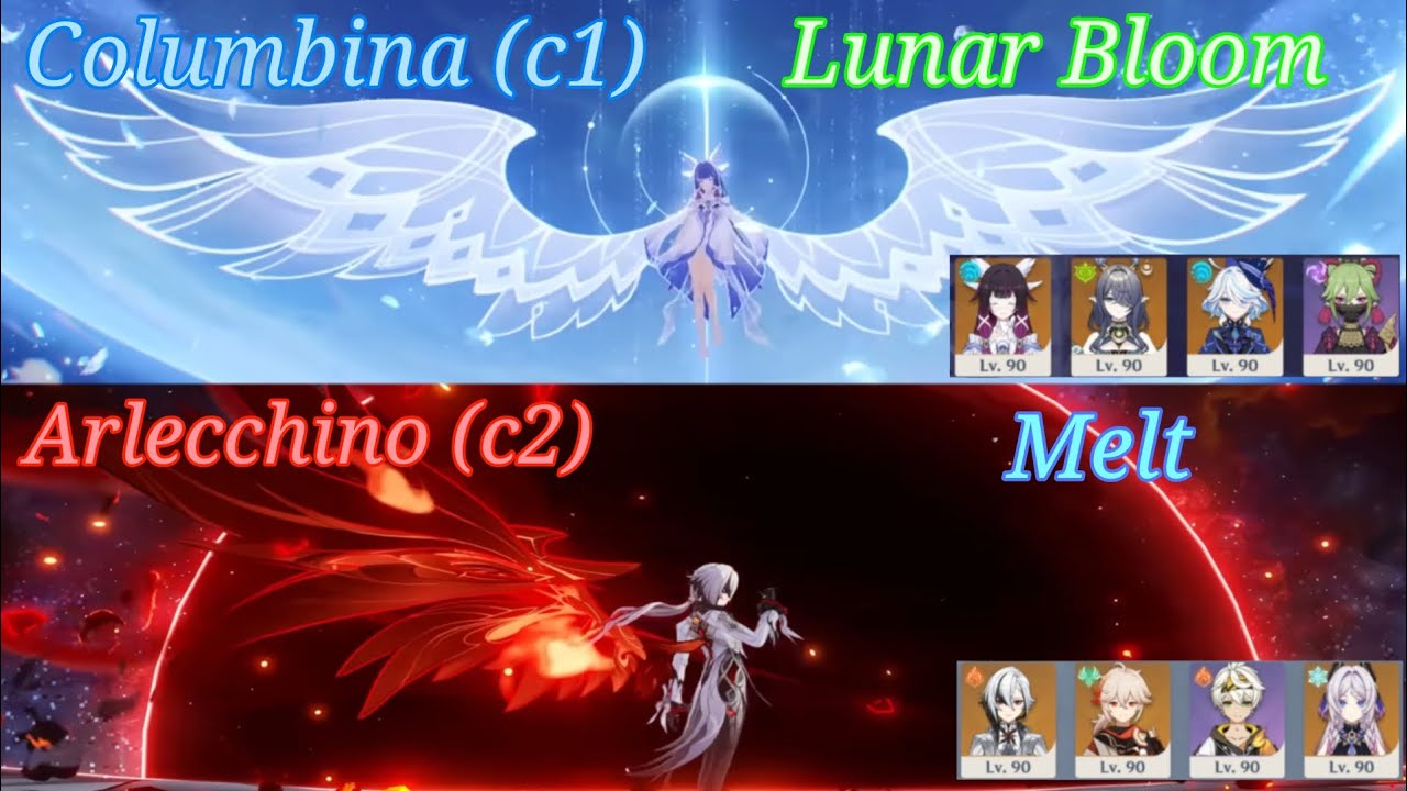 C1 Columbina Lunar Bloom & C2 Arlecchino Melt | Spiral Abyss 6.3 / 6.4 | Genshin Impact 