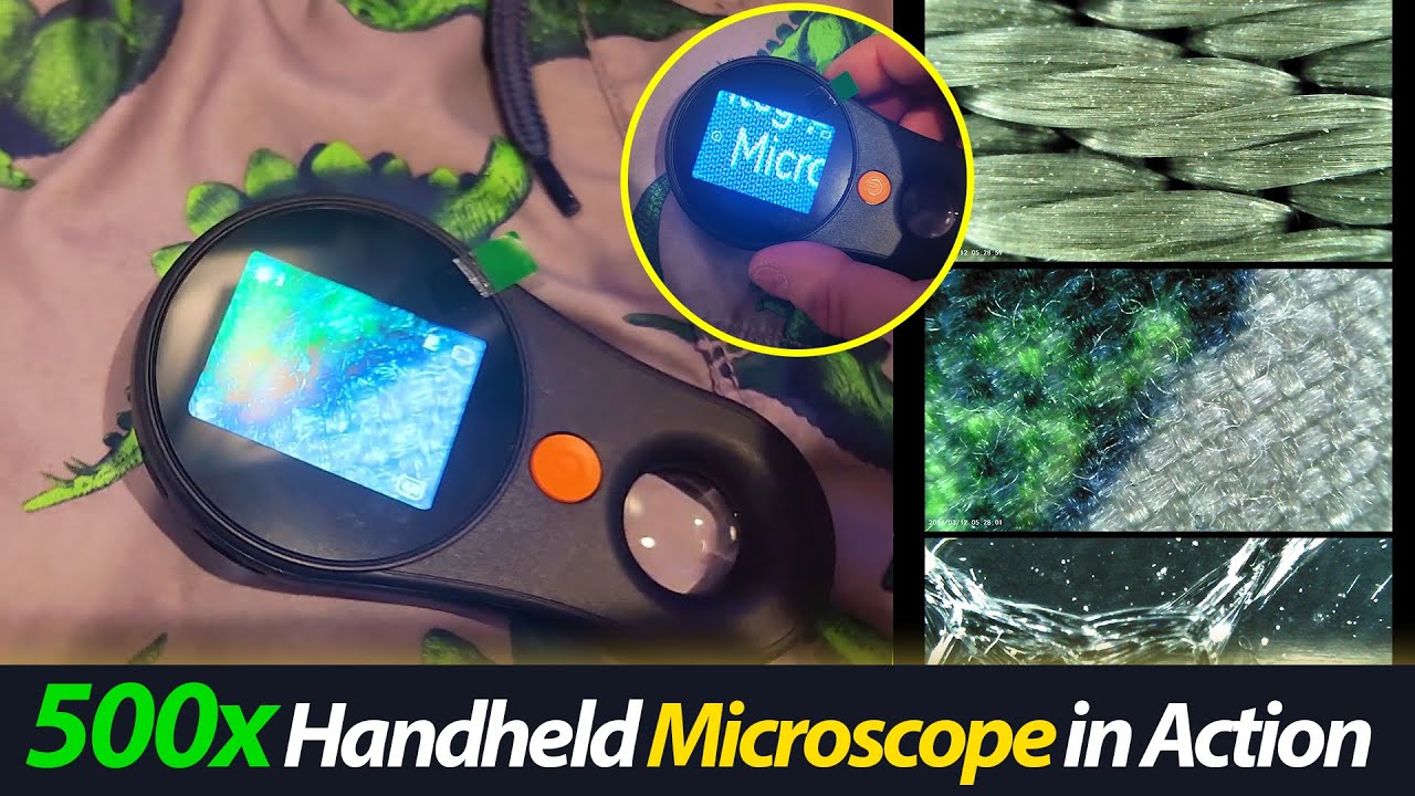 SKYBASIC 500x Digital Microscope with 2'' IPS Screen - Review. Pocket Microscope for Kids & Students