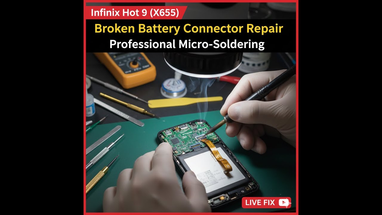 How to Repair Broken Battery Connector on Infinix X655 | Professional Micro-Soldering