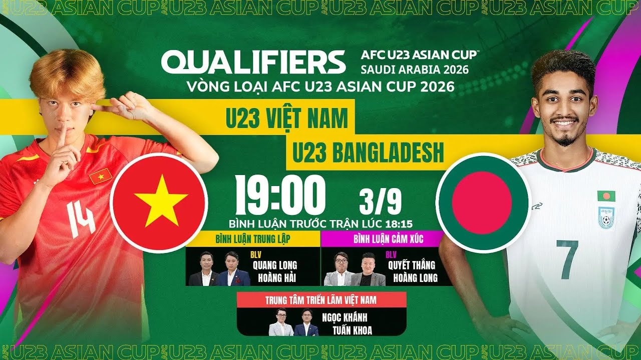 🔴TRỰC TIẾP: U23 VIỆT NAM - U23 BANGLADESH | AFC U23 ASIAN CUP SAUDI ARABIA 2026 QUALIFIERS
