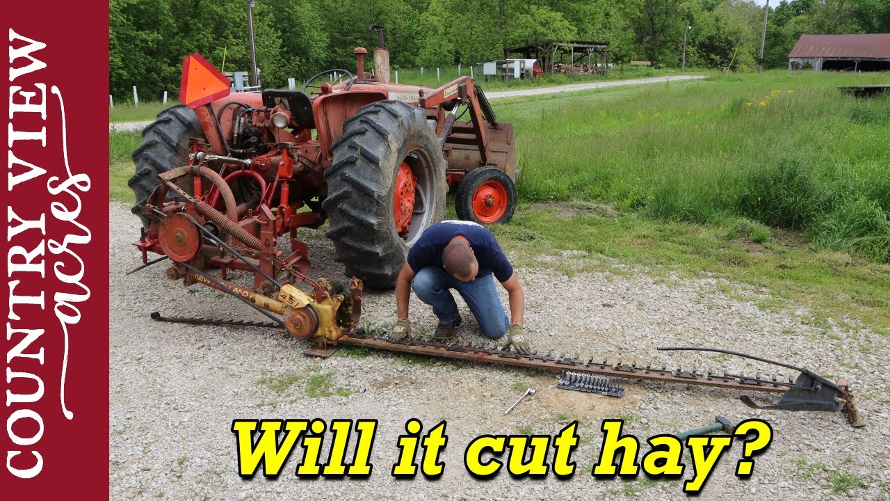 Running the Sickle Bar mower for the first time.  Will it cut Hay?  New Holland 451