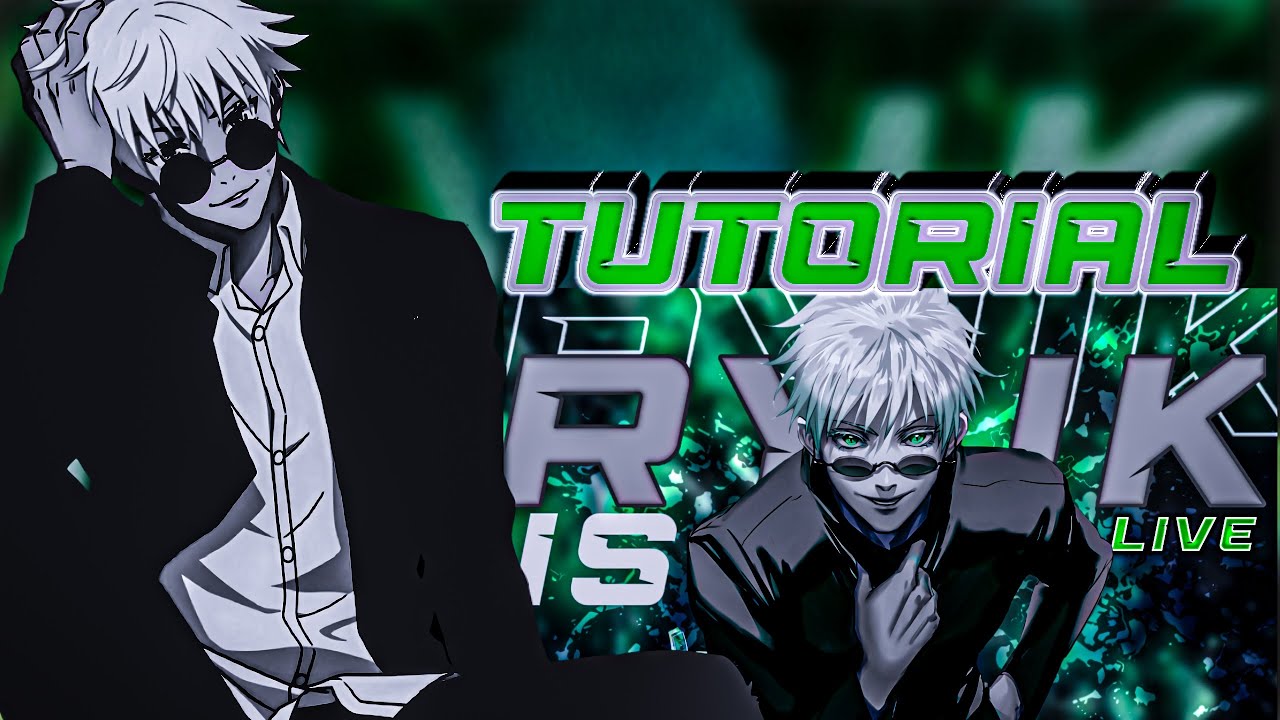 Anime gaming live stream thumbnail tutorial #1