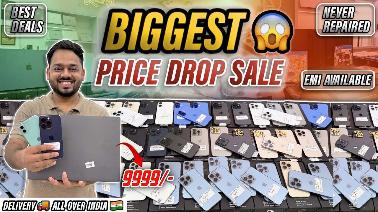 BIGGEST SALE EVER 🤩| Cheapest iPhone Market in Delhi 😱| Second Hand Mobile |  @sk_communications_ 🔥