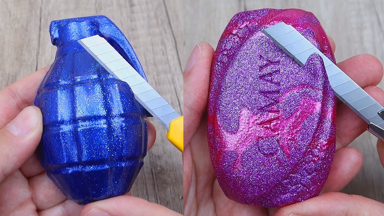 Relaxing Soap Cutting ASMR. Satisfying Soap and lipstick cutting. Corte de jab&oacute;n - 1272