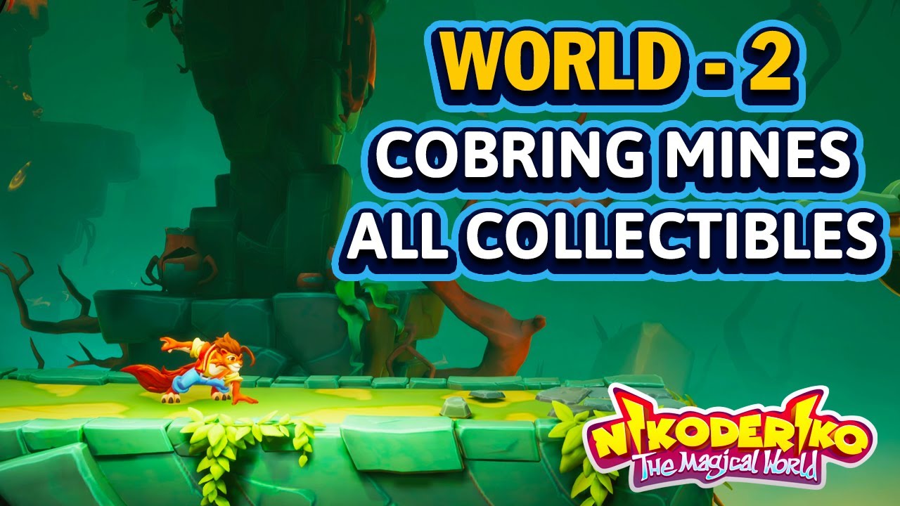 Nikoderiko The Magical World Cobring Mines All Collectibles - World 2 Gameplay Walkthrough