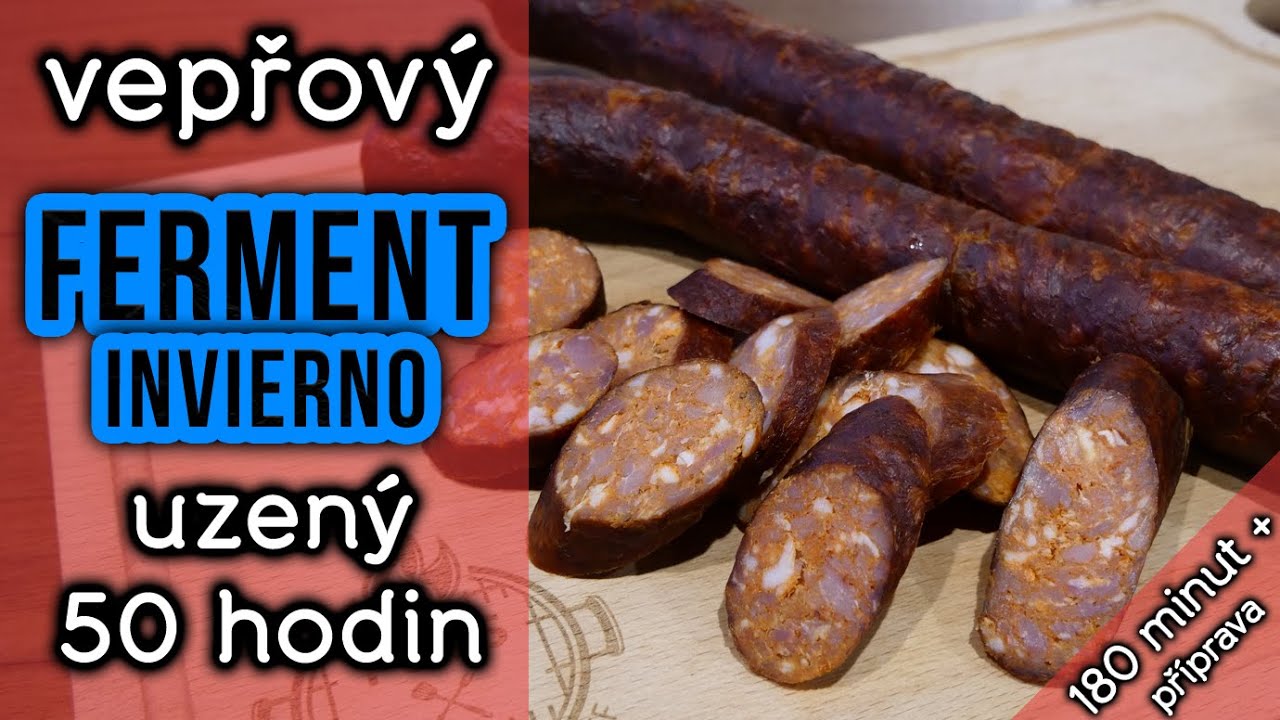 Fermentovaná klobása uzená studeným kouřem 