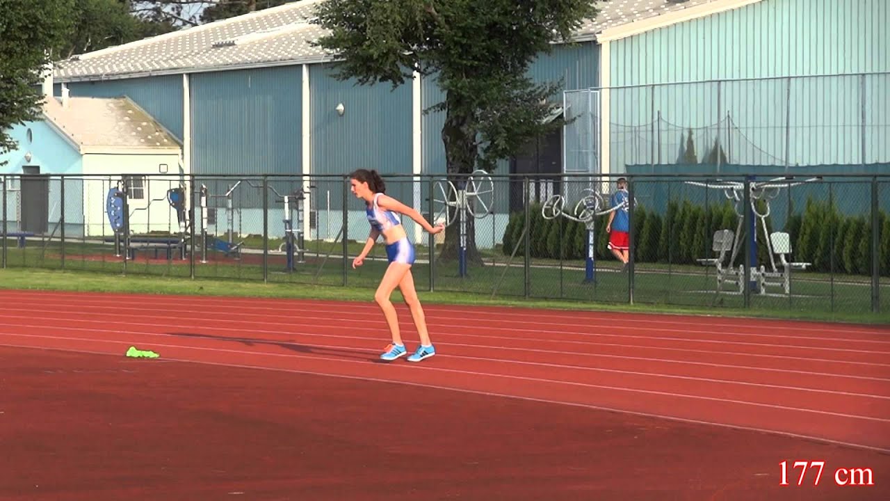 Monika Podlogar (TRK) 174 cm  Skok v vi&scaron;ino 1. mesto Miting Kranj 2015