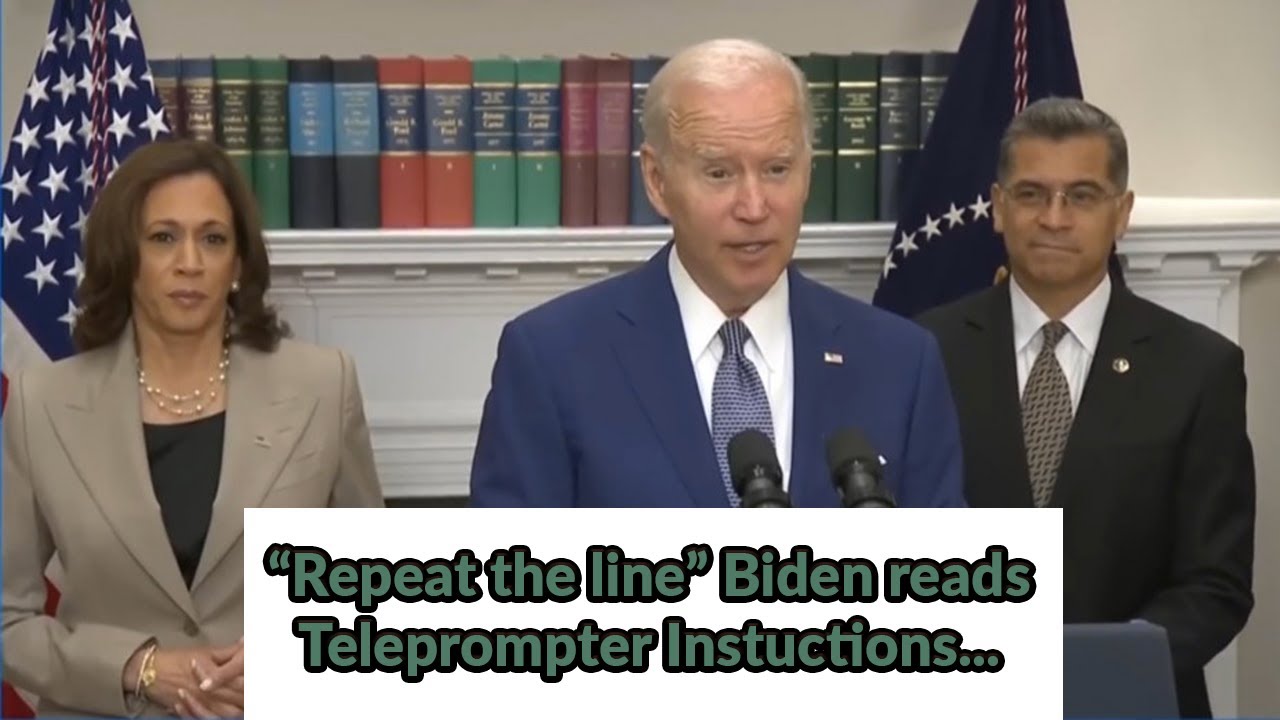 &lsquo;End of quote. Repeat the line&rsquo;: Joe Biden with yet another teleprompter gaffe #sleepyjoe #pedopeter