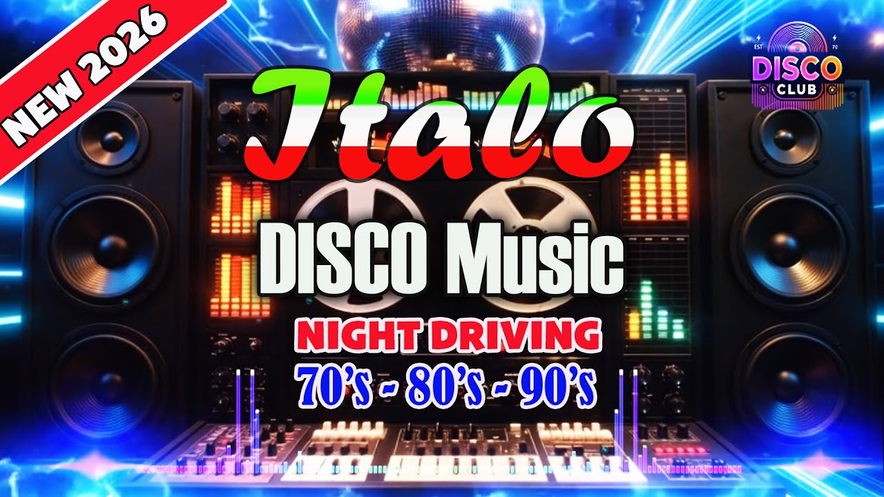 Driving Music Italo Disco 🚘 High Energy Euro Disco | Instrumental Retro Night Highway 80s