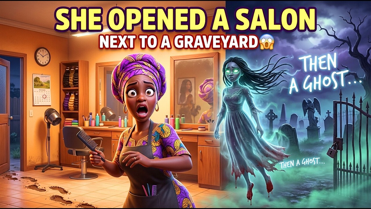 She Opened a Salon Next to a Graveyard… Then a Ghost Walked In   Nigerian Ghost Story folktale