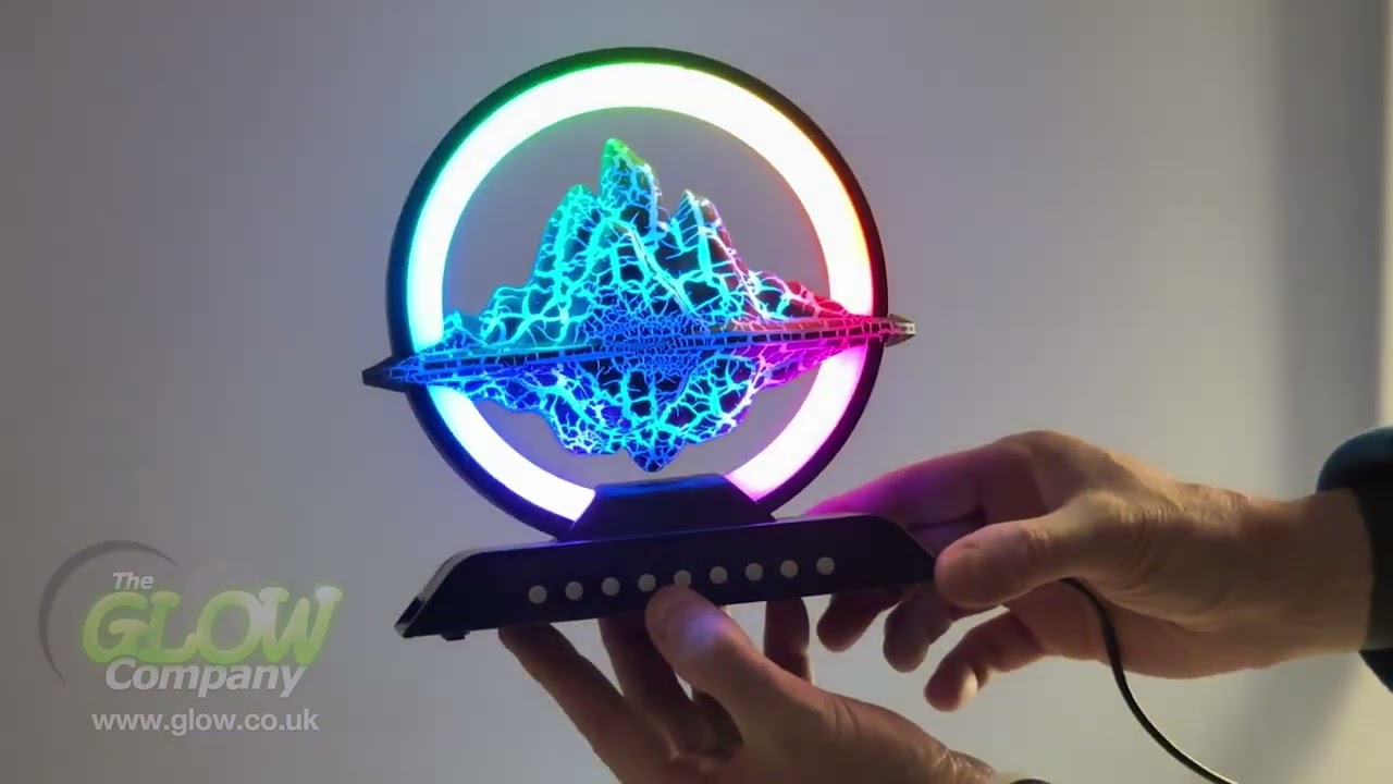 Volcano Glow Soundscape Lamp Bluetooth Speaker & USB LED Ring Light