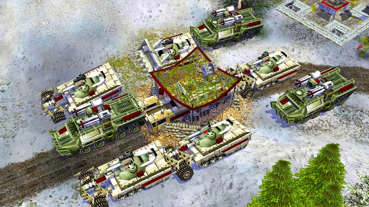 China Nuke Response After Italian Army Surprise Ambush | C&C Generals ZH - Modded Mission Map