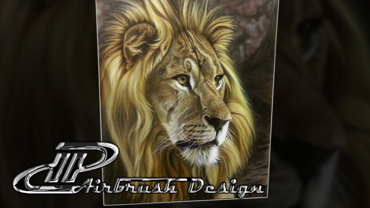 Airbrush speed painting - Lion