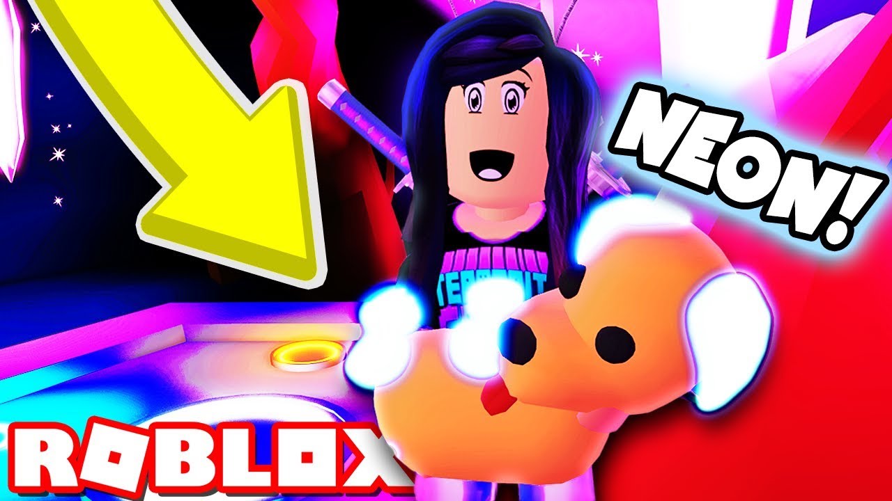 Getting a NEON DOG PET and NAMING IT SPIKE in Roblox Adopt Me!