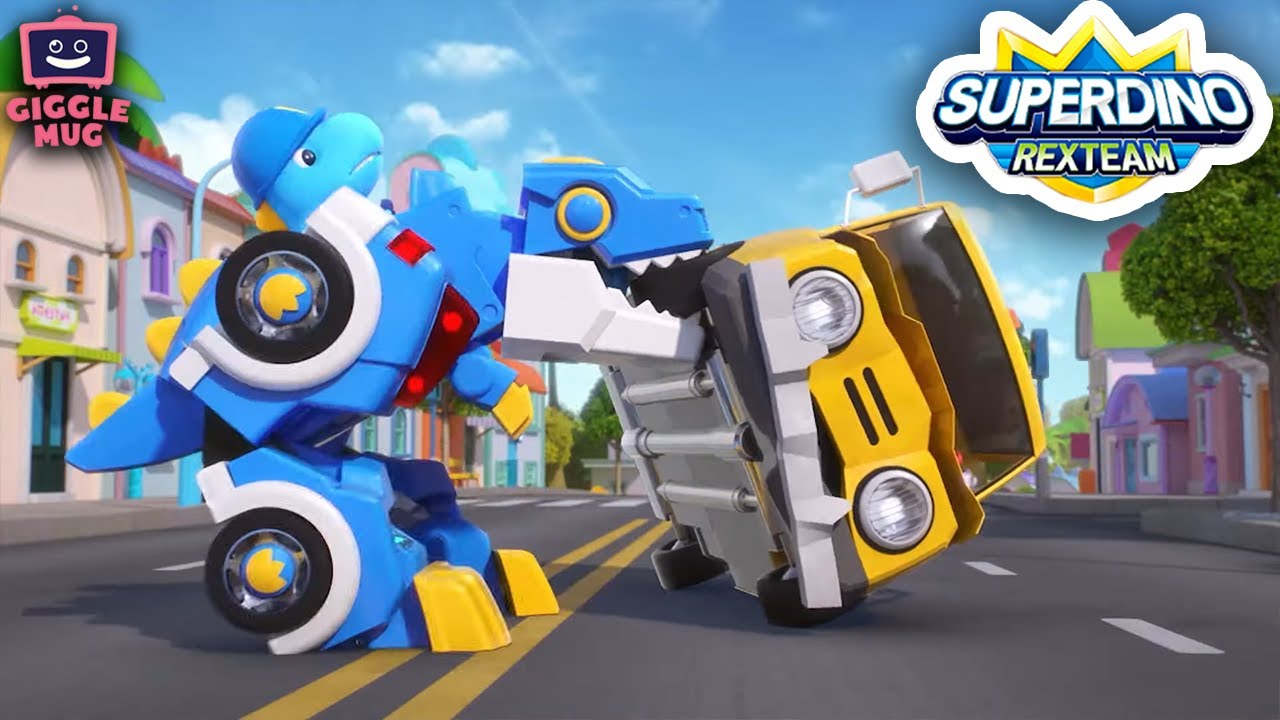 Stop That Train! | Super Dino (14-Minute Cartoon for Kids!)