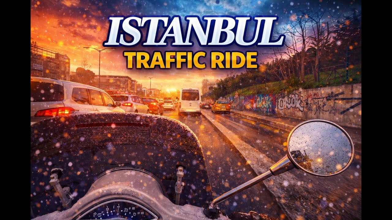 Riding Vespa in Istanbul Traffic | 4K