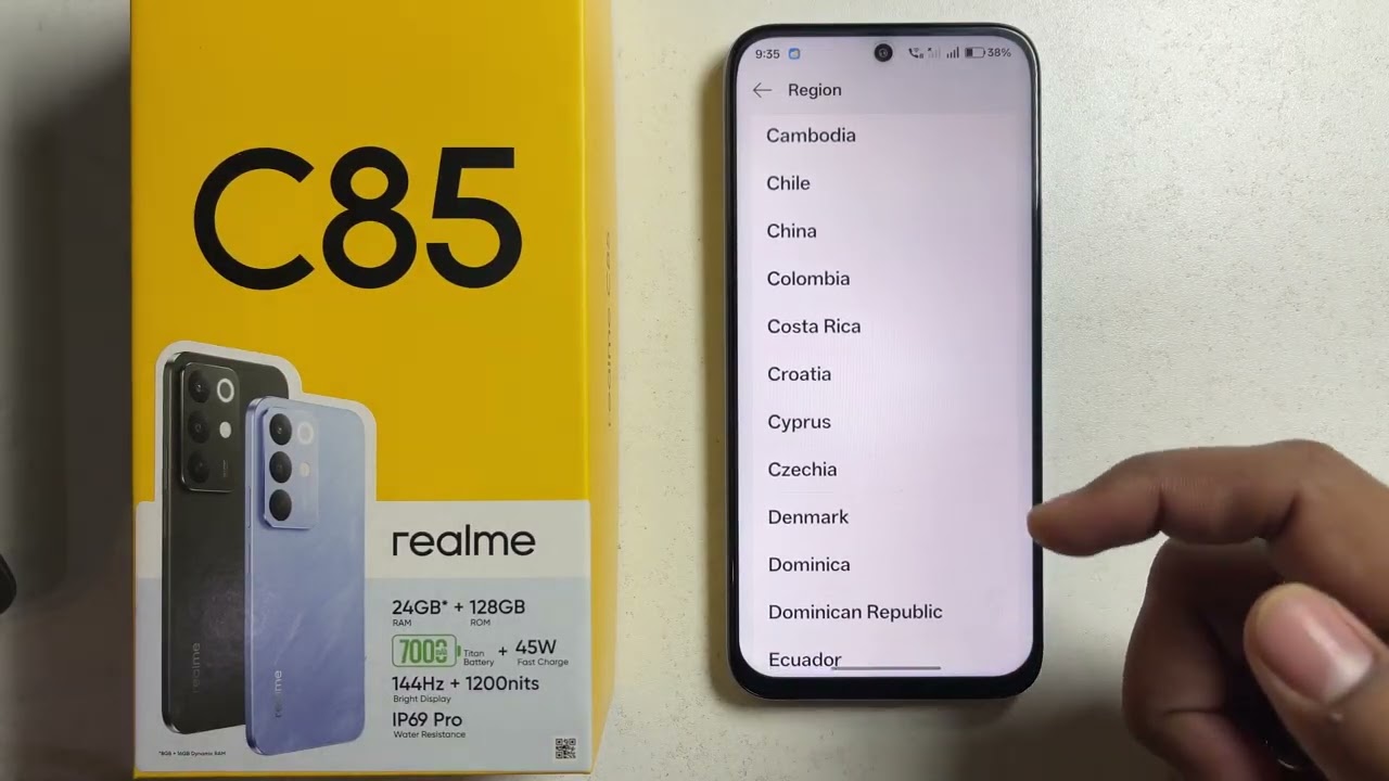 Realme C85/C85 Pro: How to Change Region - Change Country