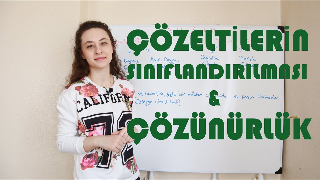 18- ÇÖZELTİLERİN SINIFLANDIRILMASI VE ÇÖZÜNÜRLÜK 2022