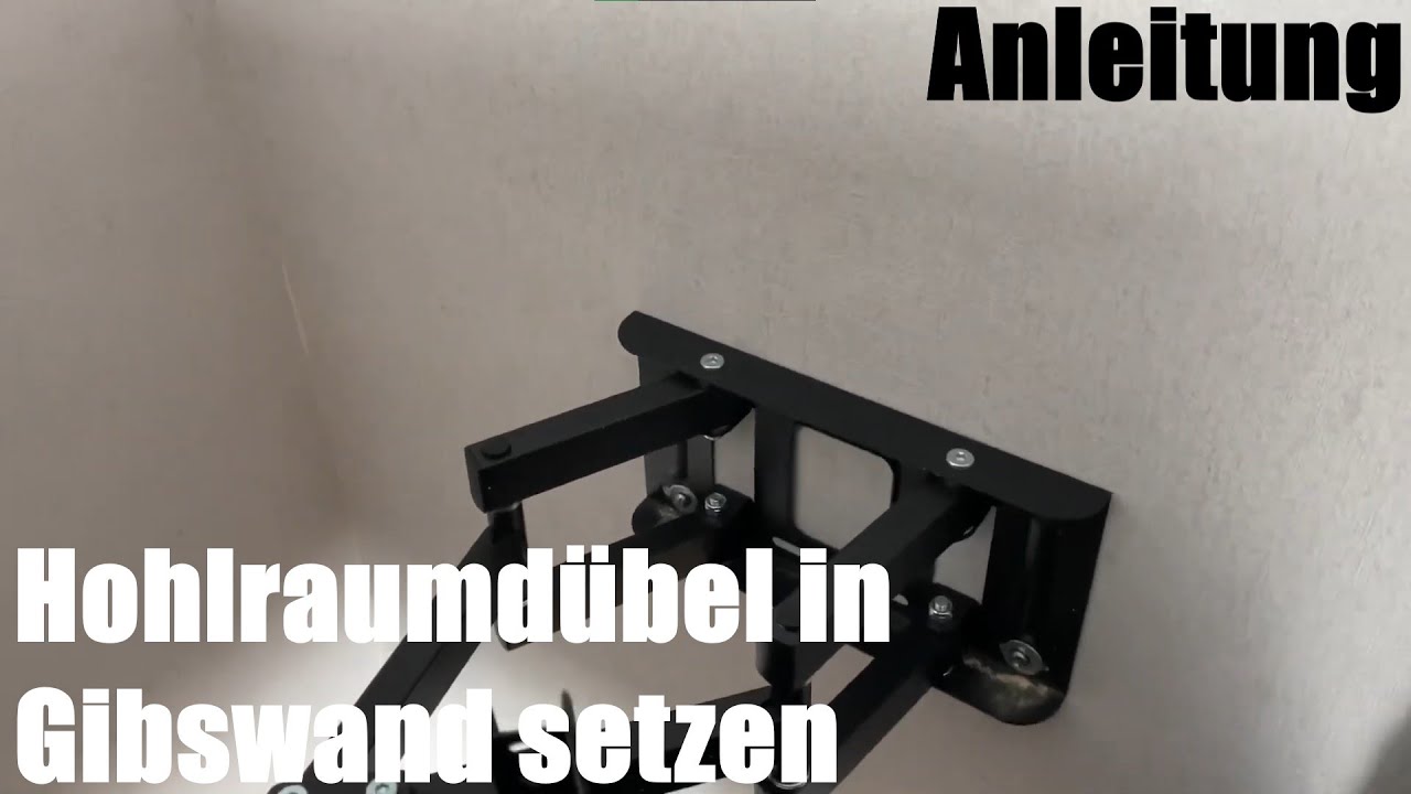 Hohlraumdübel in Gibswand setzen m. Montage Zange - Hohlraumbefestigung Metallspreizdübel Anleitung