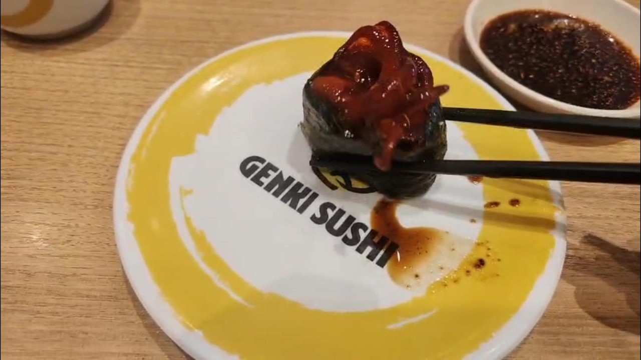 First time trying sushi in Indonesia - Genki Sushi