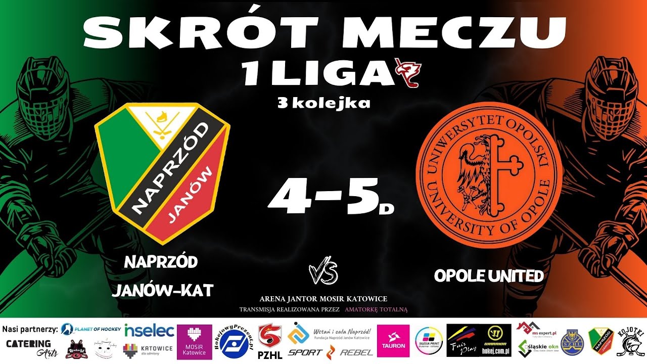 1 LIGA  SKRÓT MECZU NAPRZÓD JANÓW-KATOWICE VS OPOLE UNITED