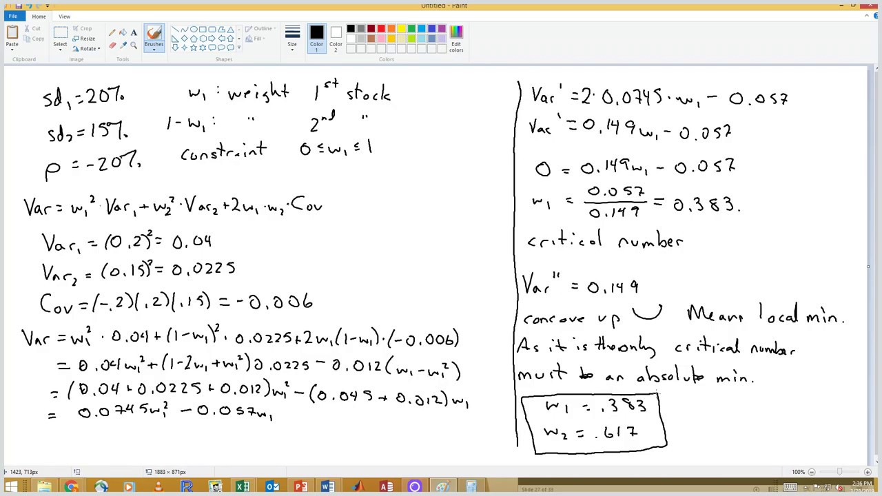Minimum Variance: Portfolio ver 1