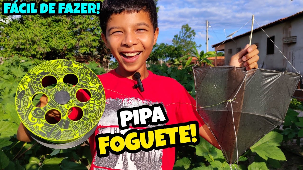 COMO FAZER UMA PIPA FOGUETE DE SACOLA QUE VOA MUITO
