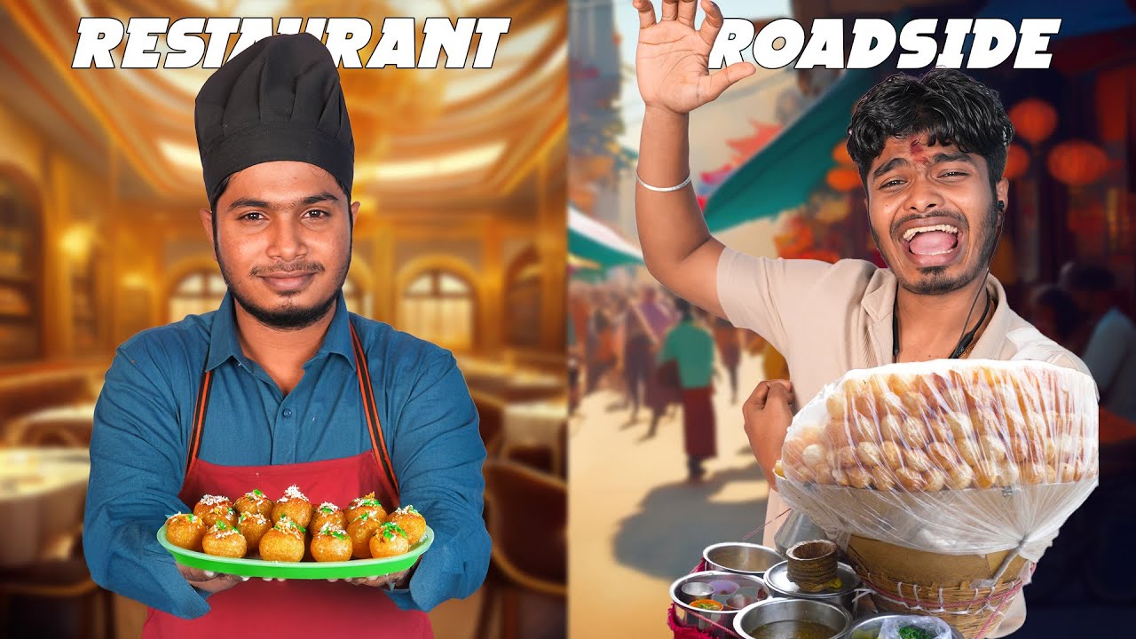 Roadside vs Restaurant PaniPuri Challenge😱🔥