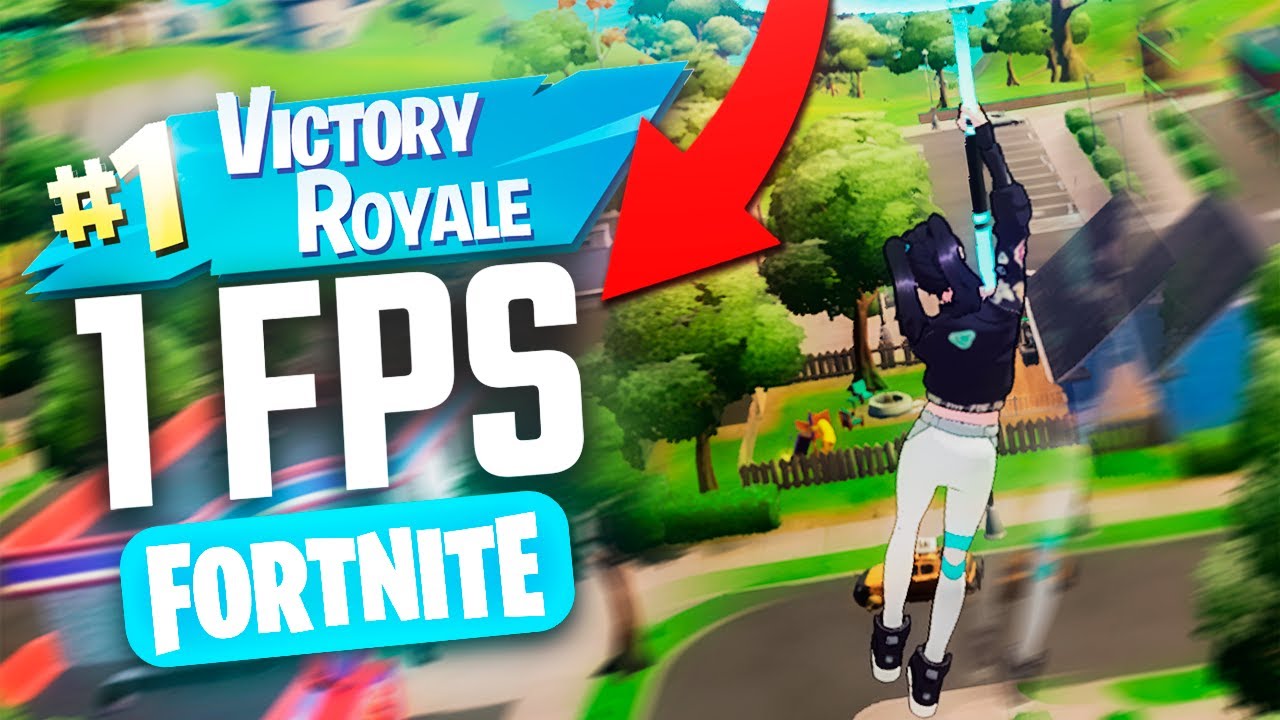 GANANDO A 1 FPS EN FORTNITE - RETO EXTREMO🔥 