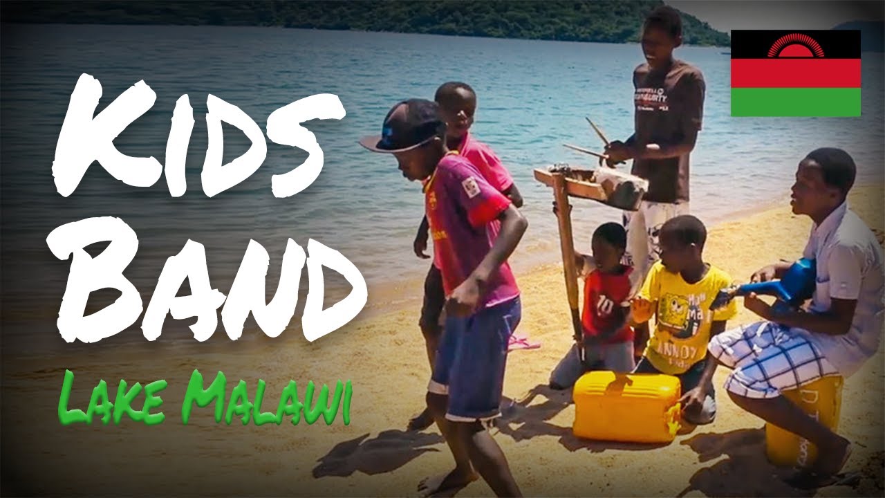 Lake Malawi - Kids Band Playing Hakuna Matata Song in Cape Maclear