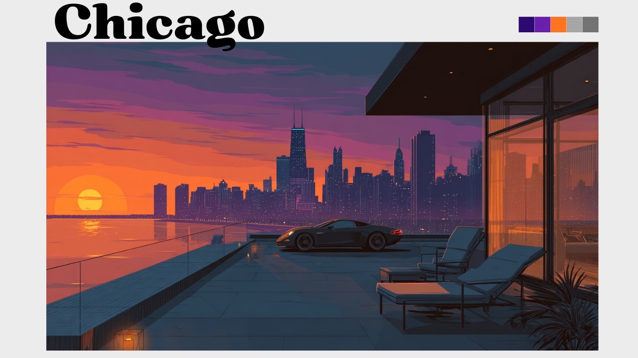 Jazz House Mix | (Chicago Lakefront Penthouse) Kareem Ali Inspired | Deep Work & Sunset City Groove